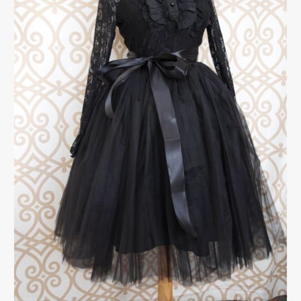 Puffy Black tulle skirt tutu all sizes midi
